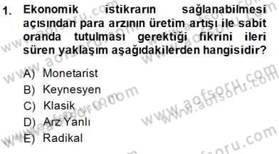 Maliye Politikası 1 Dersi 2014 - 2015 Yılı (Final) Dönem Sonu Sınav Soruları 1. Soru