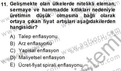 Maliye Politikası 1 Dersi 2014 - 2015 Yılı (Final) Dönem Sonu Sınav Soruları 11. Soru