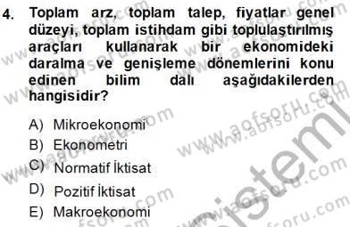 Maliye Politikası 1 Dersi 2014 - 2015 Yılı (Final) Dönem Sonu Sınav Soruları 4. Soru