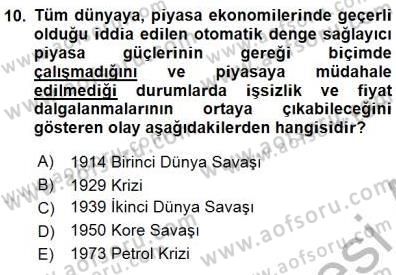 Maliye Politikası 1 Dersi 2015 - 2016 Yılı (Final) Dönem Sonu Sınav Soruları 10. Soru