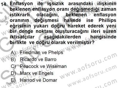 Maliye Politikası 1 Dersi 2015 - 2016 Yılı (Final) Dönem Sonu Sınav Soruları 14. Soru