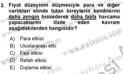 Maliye Politikası 1 Dersi 2015 - 2016 Yılı (Final) Dönem Sonu Sınav Soruları 2. Soru