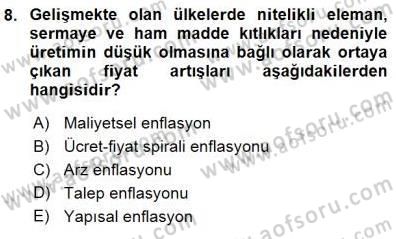 Maliye Politikası 1 Dersi 2015 - 2016 Yılı (Final) Dönem Sonu Sınav Soruları 8. Soru