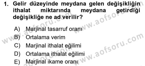 Maliye Politikası 1 Dersi 2016 - 2017 Yılı 3 Ders Sınav Soruları 1. Soru
