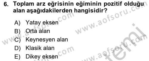 Maliye Politikası 1 Dersi 2016 - 2017 Yılı 3 Ders Sınav Soruları 6. Soru