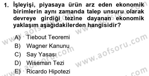 Maliye Politikası 1 Dersi 2016 - 2017 Yılı (Vize) Ara Sınav Soruları 1. Soru
