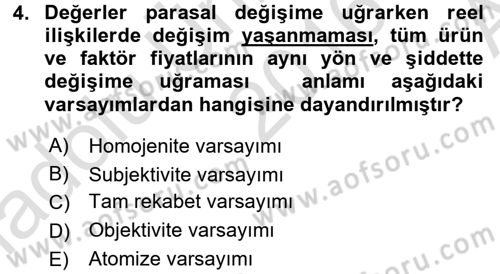 Maliye Politikası 1 Dersi 2016 - 2017 Yılı (Vize) Ara Sınav Soruları 4. Soru