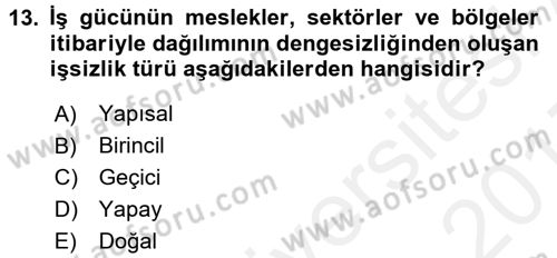 Maliye Politikası 1 Dersi 2016 - 2017 Yılı (Final) Dönem Sonu Sınav Soruları 13. Soru
