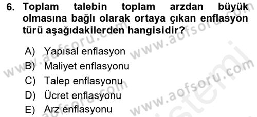 Maliye Politikası 1 Dersi 2016 - 2017 Yılı (Final) Dönem Sonu Sınav Soruları 6. Soru