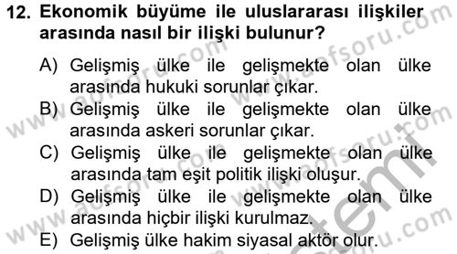 Maliye Politikası 2 Dersi 2012 - 2013 Yılı (Vize) Ara Sınav Soruları 12. Soru