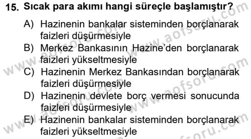 Maliye Politikası 2 Dersi 2012 - 2013 Yılı (Vize) Ara Sınav Soruları 15. Soru
