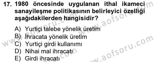 Maliye Politikası 2 Dersi 2012 - 2013 Yılı (Vize) Ara Sınav Soruları 17. Soru