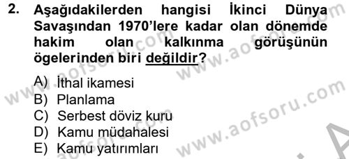 Maliye Politikası 2 Dersi 2012 - 2013 Yılı (Vize) Ara Sınav Soruları 2. Soru