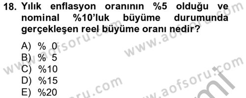 Maliye Politikası 2 Dersi 2012 - 2013 Yılı (Final) Dönem Sonu Sınav Soruları 18. Soru