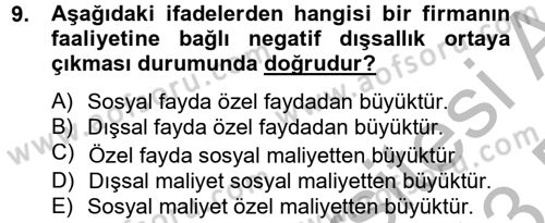 Maliye Politikası 2 Dersi 2012 - 2013 Yılı (Final) Dönem Sonu Sınav Soruları 9. Soru