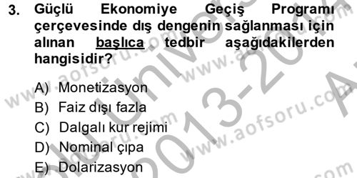 Maliye Politikası 2 Dersi 2013 - 2014 Yılı (Vize) Ara Sınav Soruları 3. Soru