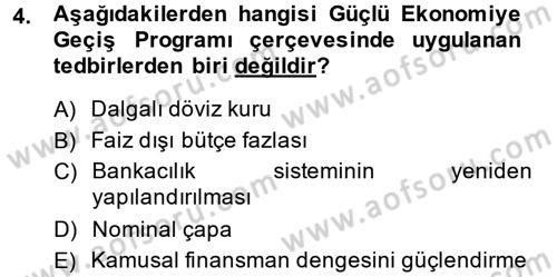 Maliye Politikası 2 Dersi 2013 - 2014 Yılı (Vize) Ara Sınav Soruları 4. Soru