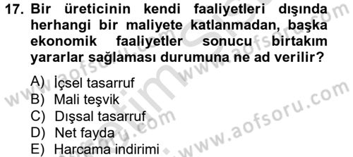 Maliye Politikası 2 Dersi 2013 - 2014 Yılı Tek Ders Sınav Soruları 17. Soru
