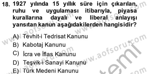 Maliye Politikası 2 Dersi 2014 - 2015 Yılı (Vize) Ara Sınav Soruları 18. Soru