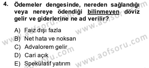 Maliye Politikası 2 Dersi 2014 - 2015 Yılı (Vize) Ara Sınav Soruları 4. Soru