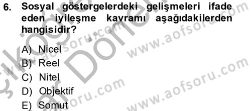 Maliye Politikası 2 Dersi 2014 - 2015 Yılı (Vize) Ara Sınav Soruları 6. Soru