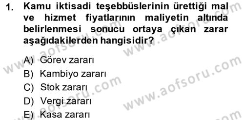 Maliye Politikası 2 Dersi 2014 - 2015 Yılı (Final) Dönem Sonu Sınav Soruları 1. Soru