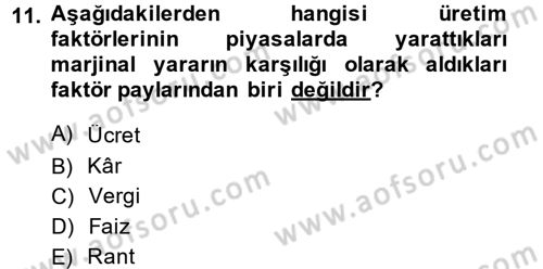 Maliye Politikası 2 Dersi 2014 - 2015 Yılı (Final) Dönem Sonu Sınav Soruları 11. Soru