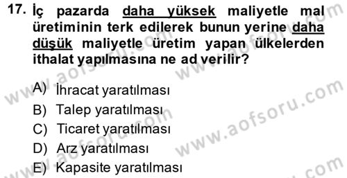Maliye Politikası 2 Dersi 2014 - 2015 Yılı (Final) Dönem Sonu Sınav Soruları 17. Soru