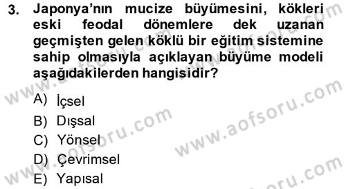 Maliye Politikası 2 Dersi 2014 - 2015 Yılı (Final) Dönem Sonu Sınav Soruları 3. Soru