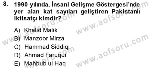 Maliye Politikası 2 Dersi 2014 - 2015 Yılı (Final) Dönem Sonu Sınav Soruları 8. Soru