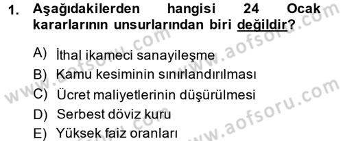 Maliye Politikası 2 Dersi 2014 - 2015 Yılı Tek Ders Sınav Soruları 1. Soru