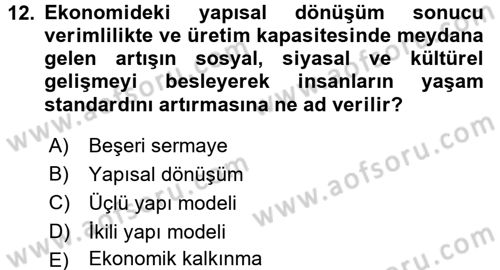 Maliye Politikası 2 Dersi 2015 - 2016 Yılı (Vize) Ara Sınav Soruları 12. Soru