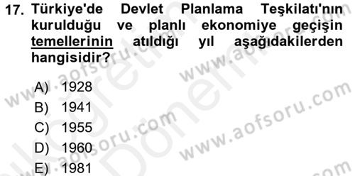 Maliye Politikası 2 Dersi 2015 - 2016 Yılı (Vize) Ara Sınav Soruları 17. Soru