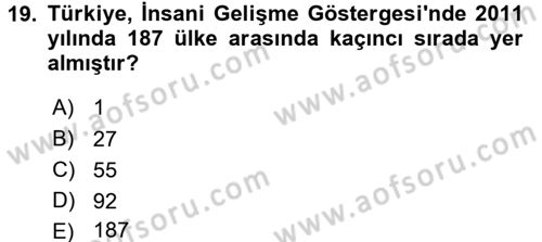 Maliye Politikası 2 Dersi 2015 - 2016 Yılı (Vize) Ara Sınav Soruları 19. Soru