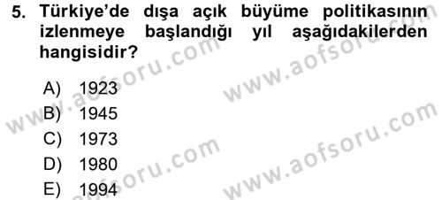 Maliye Politikası 2 Dersi 2015 - 2016 Yılı (Vize) Ara Sınav Soruları 5. Soru