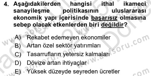 Maliye Politikası 2 Dersi 2015 - 2016 Yılı (Final) Dönem Sonu Sınav Soruları 4. Soru