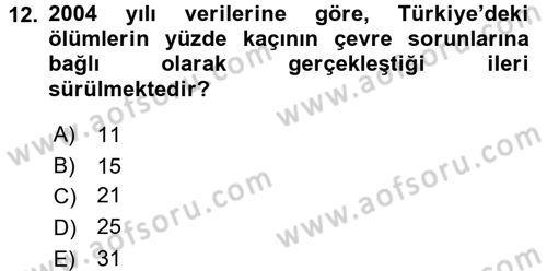 Maliye Politikası 2 Dersi 2015 - 2016 Yılı Tek Ders Sınav Soruları 12. Soru