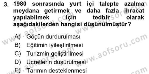 Maliye Politikası 2 Dersi 2016 - 2017 Yılı 3 Ders Sınav Soruları 3. Soru