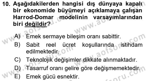 Maliye Politikası 2 Dersi 2016 - 2017 Yılı (Vize) Ara Sınav Soruları 10. Soru