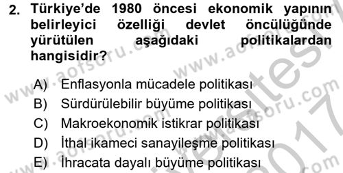 Maliye Politikası 2 Dersi 2016 - 2017 Yılı (Vize) Ara Sınav Soruları 2. Soru