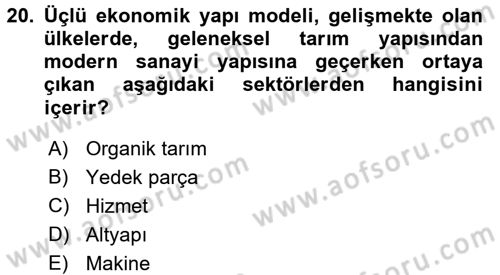 Maliye Politikası 2 Dersi 2016 - 2017 Yılı (Vize) Ara Sınav Soruları 20. Soru