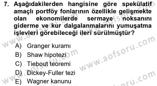 Maliye Politikası 2 Dersi 2016 - 2017 Yılı (Vize) Ara Sınav Soruları 7. Soru