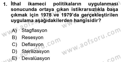 Maliye Politikası 2 Dersi 2016 - 2017 Yılı (Final) Dönem Sonu Sınav Soruları 1. Soru