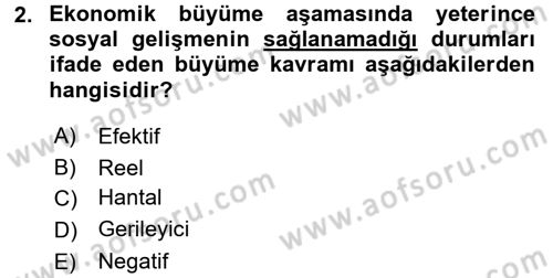 Maliye Politikası 2 Dersi 2016 - 2017 Yılı (Final) Dönem Sonu Sınav Soruları 2. Soru