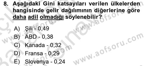 Maliye Politikası 2 Dersi 2016 - 2017 Yılı (Final) Dönem Sonu Sınav Soruları 8. Soru