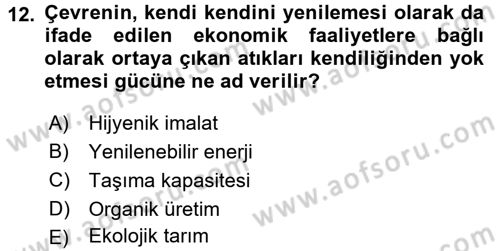Maliye Politikası 2 Dersi 2017 - 2018 Yılı 3 Ders Sınav Soruları 12. Soru