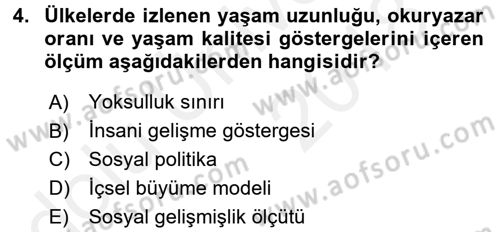Maliye Politikası 2 Dersi 2017 - 2018 Yılı 3 Ders Sınav Soruları 4. Soru