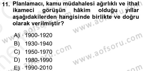 Maliye Politikası 2 Dersi 2017 - 2018 Yılı (Vize) Ara Sınav Soruları 11. Soru