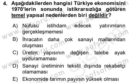 Maliye Politikası 2 Dersi 2017 - 2018 Yılı (Vize) Ara Sınav Soruları 4. Soru