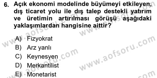 Maliye Politikası 2 Dersi 2017 - 2018 Yılı (Vize) Ara Sınav Soruları 6. Soru